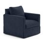 Voir la diapositive 4 : LISA DESIGN Serena - fauteuil déhoussable en velours texturé
