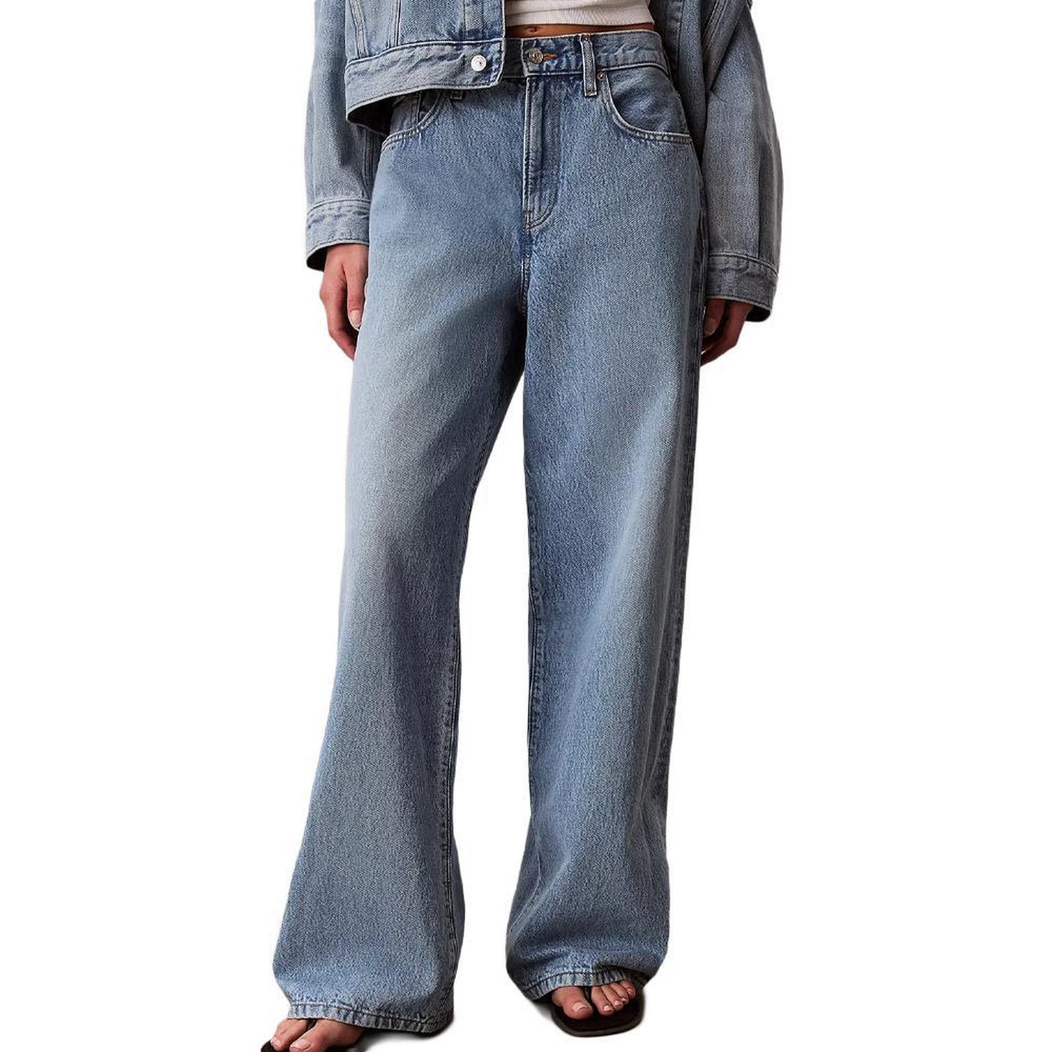 CALVIN KLEIN JEANS Jean Bleu Femme Calvin Klein Jeans Low Rise Baggyy. Coloris disponibles : Bleu