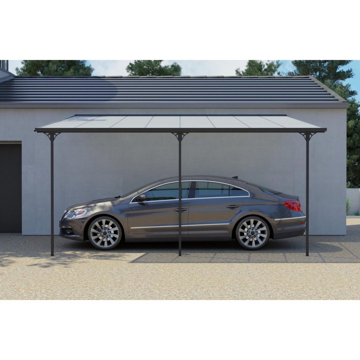 CONCEPT USINE Tonnelle murale 15,15 m² en aluminium FERRATO