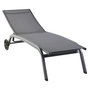 Voir la diapositive 3 : GARDENSTAR Bain de soleil avec dossier réglable - Textilène et acier - Gris