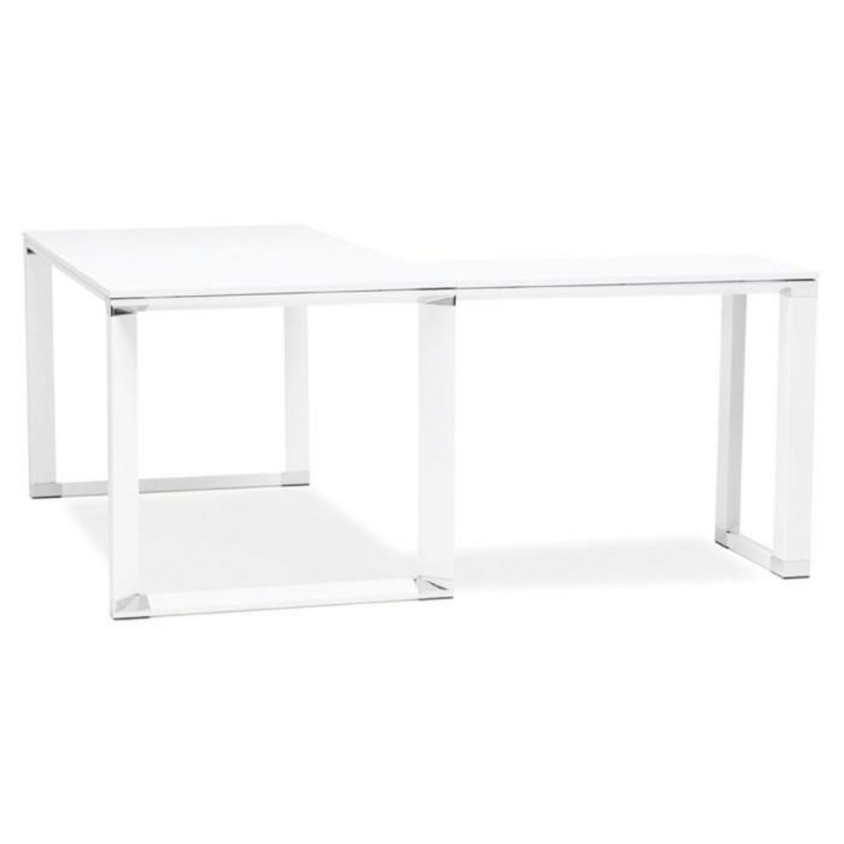 Paris Prix Bureau d'Angle en Bois Design  Hovik  170cm Blanc