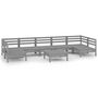 Voir la diapositive 2 : VIDAXL Salon de jardin 8 pcs Gris Bois de pin massif
