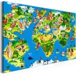 Paris Prix Tableau Imprimé  Children's Map Wide. Coloris disponibles : Multicolore