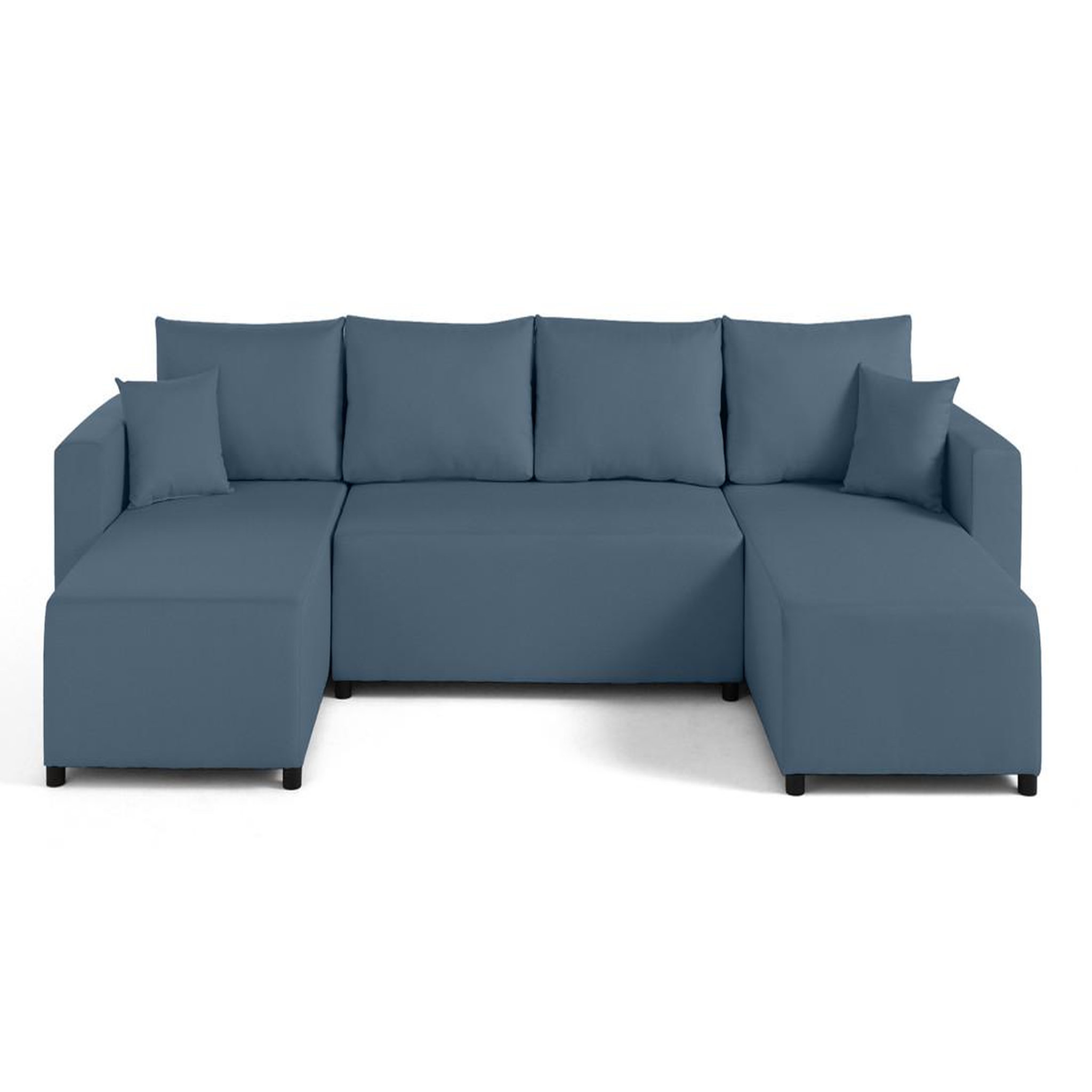 Voir la diapositive 1 : BEST MOBILIER Regala - canapé panoramique - 7 places - convertible avec coffre - en tissu