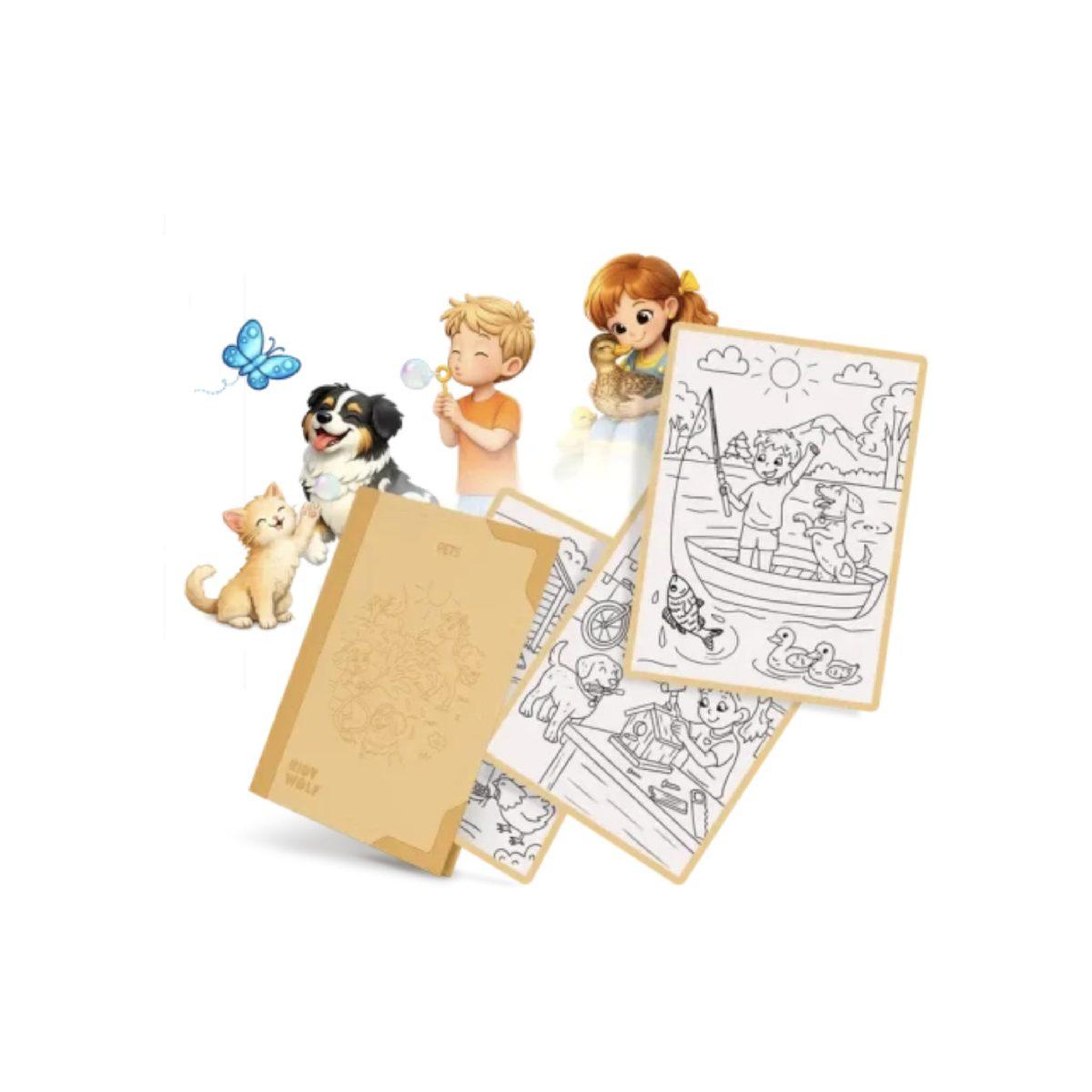 KIDYWOLF Recharge de dessins-Animaux de compagnie-