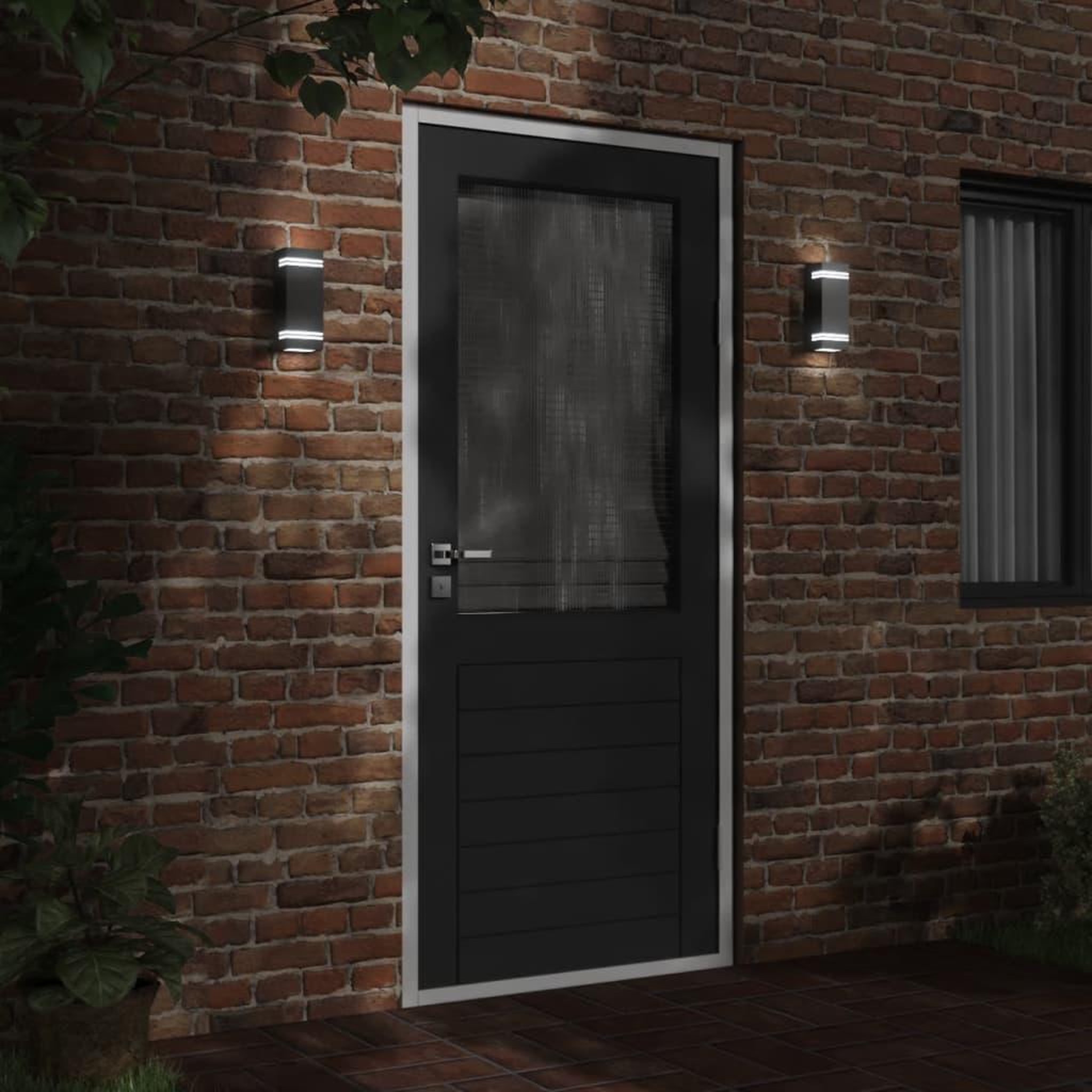 Voir la diapositive 3 : VIDAXL Appliques murales d'exterieur 2 pcs noir acier inoxydable