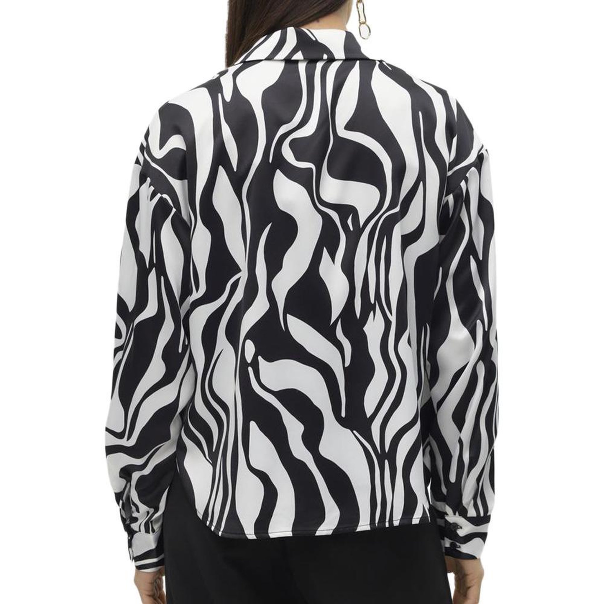 Voir la diapositive 2 : Vero Moda Chemise Noire/Blanche Femme Vero Moda Merle