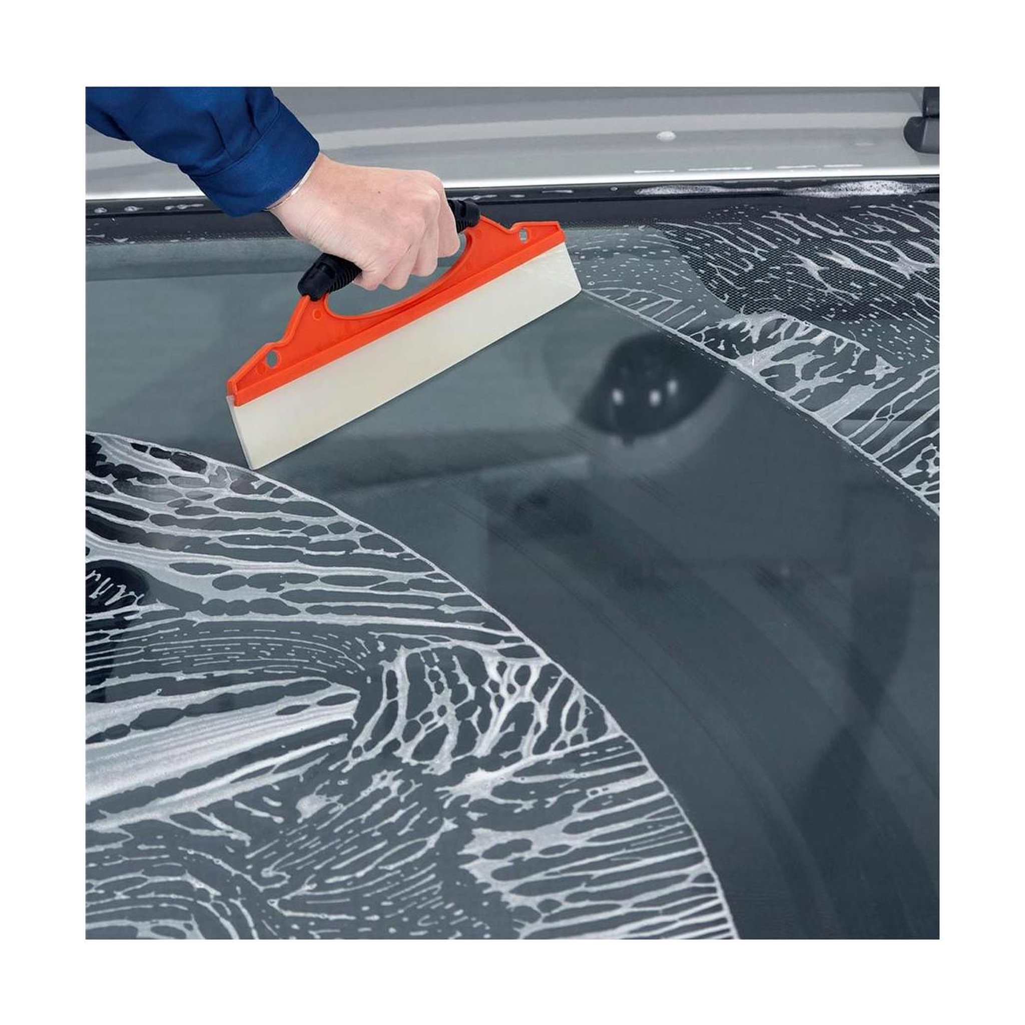 Voir la diapositive 6 : Je cherche une idee Raclette de nettoyage  anti-traces  30cm orange