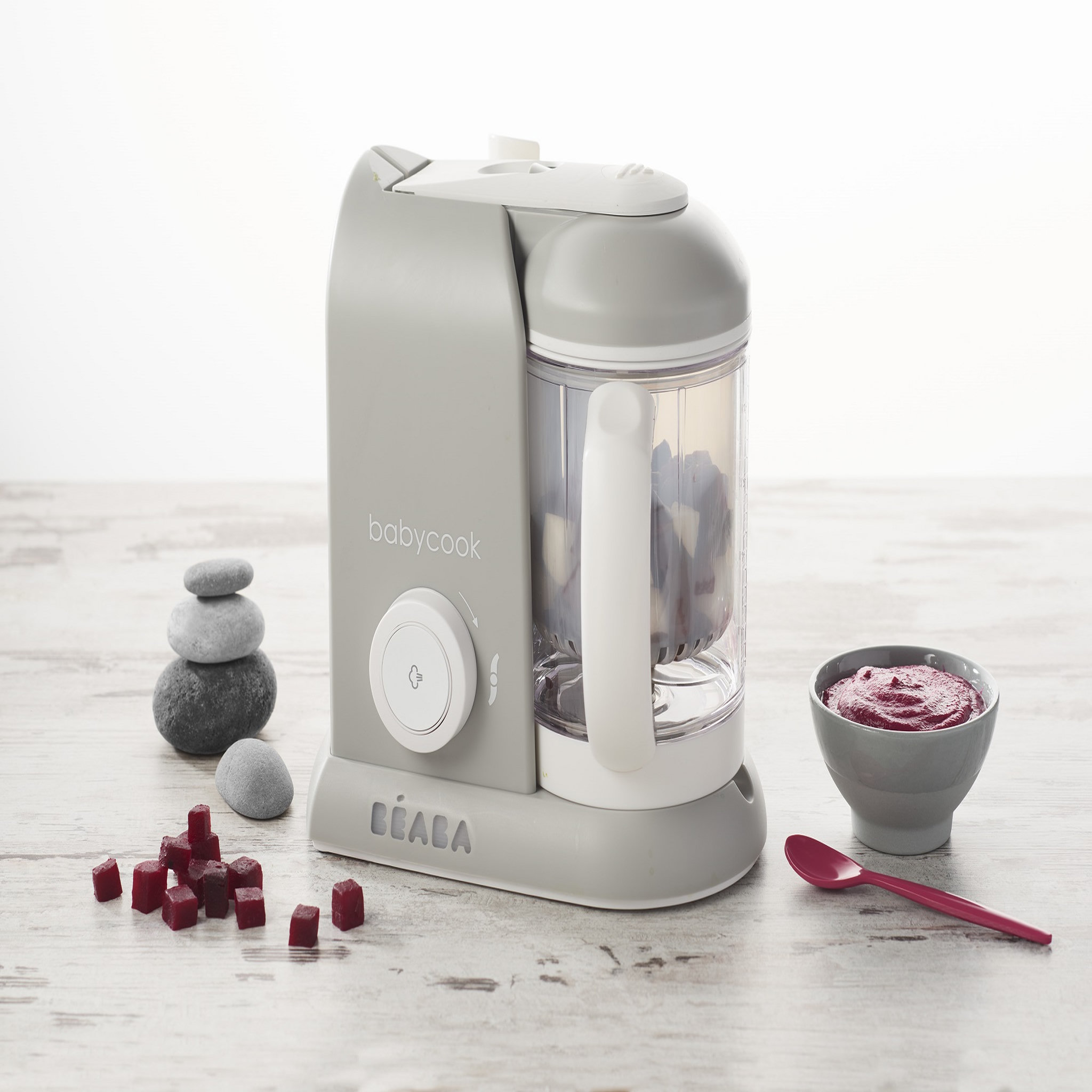 Voir la diapositive 9 : BEABA Cuiseur vapeur - mixeur BabyCook® - Gris