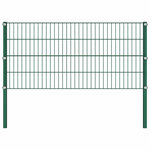 VIDAXL Panneau de cloture avec poteaux en fer 176,5 x 80 cm Vert