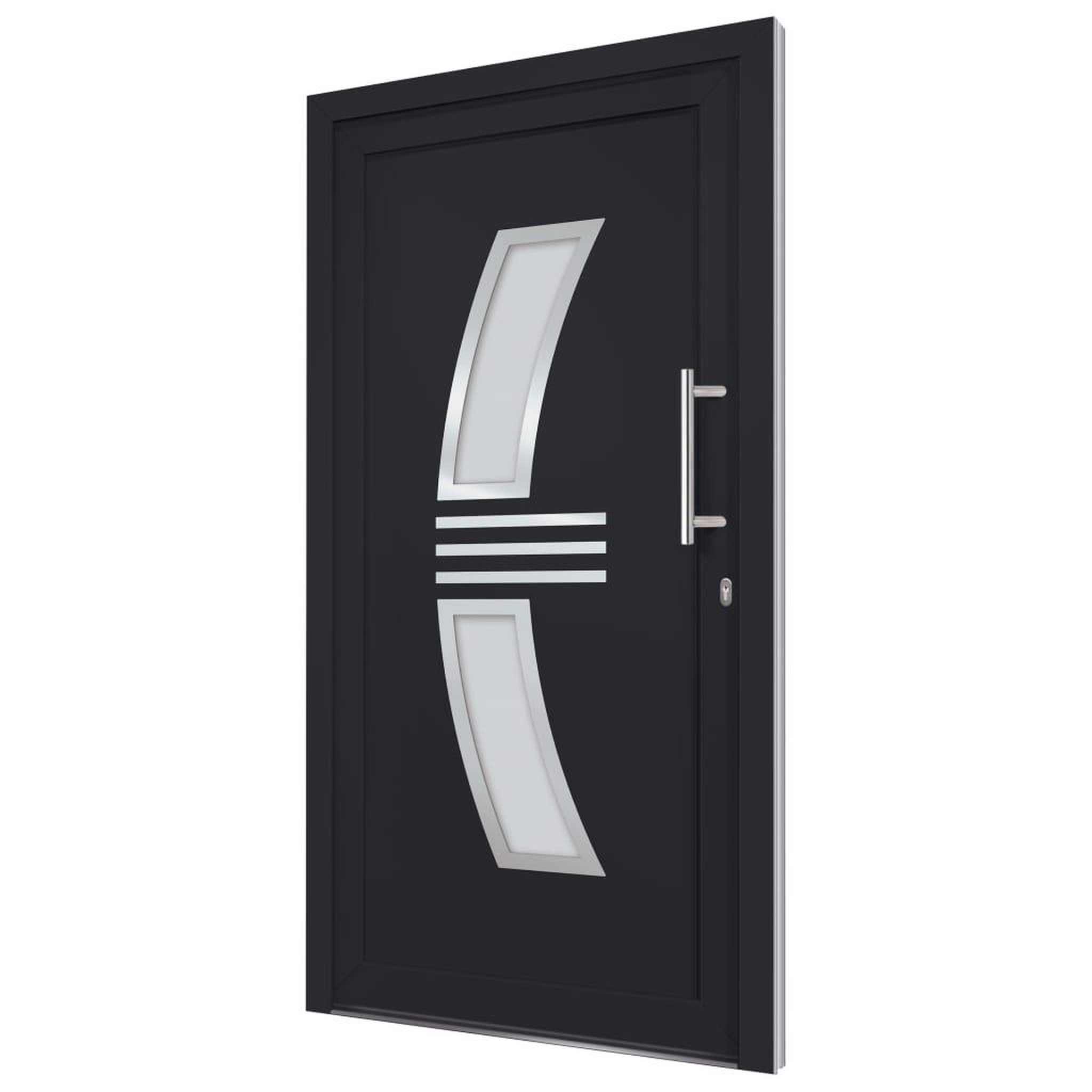 Voir la diapositive 4 : VIDAXL Porte d'entree Anthracite 108x200 cm
