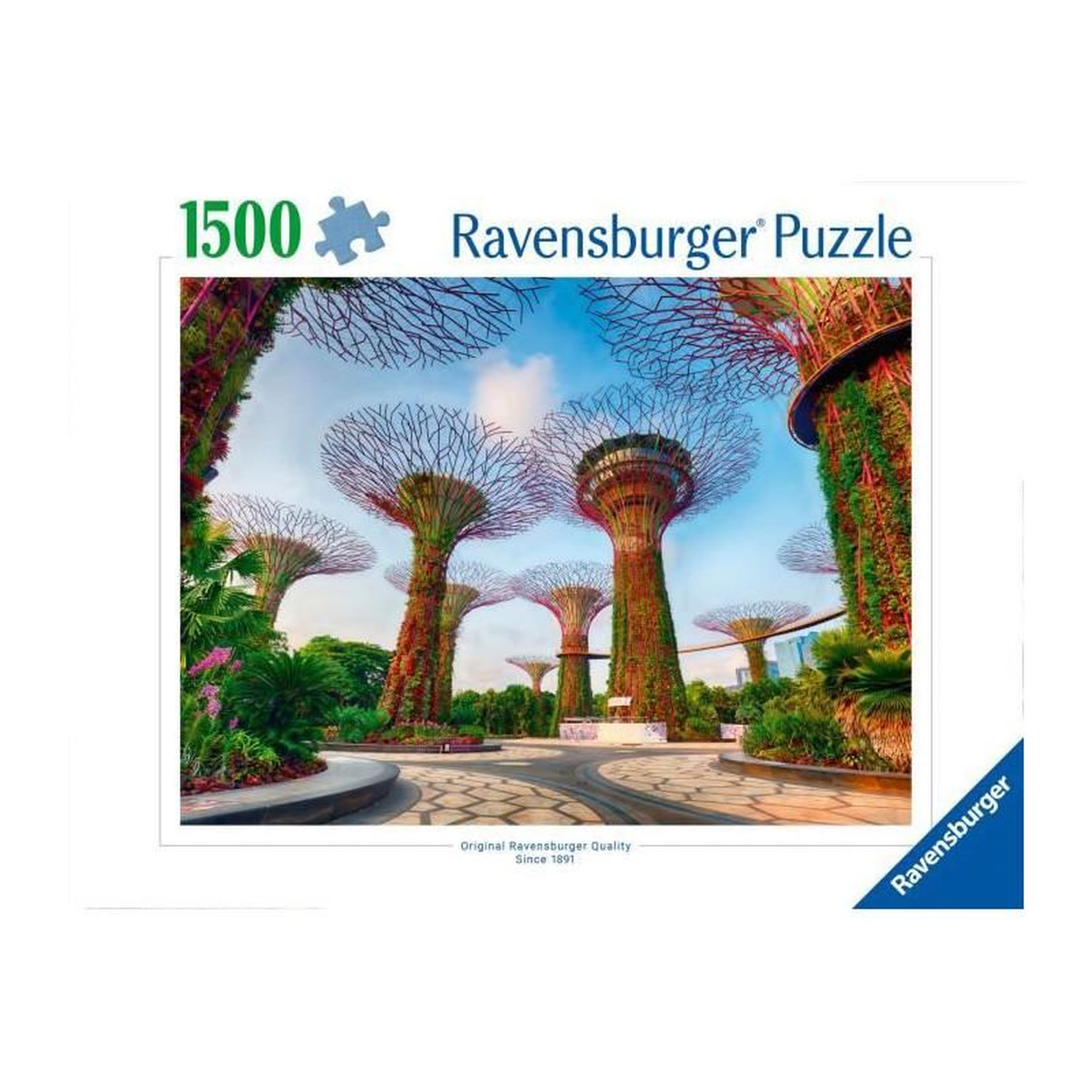 Voir la diapositive 2 : RAVENSBURGER Puzzle 1500 pièces - Jardin de la Baie de Singapour - Ravensburger