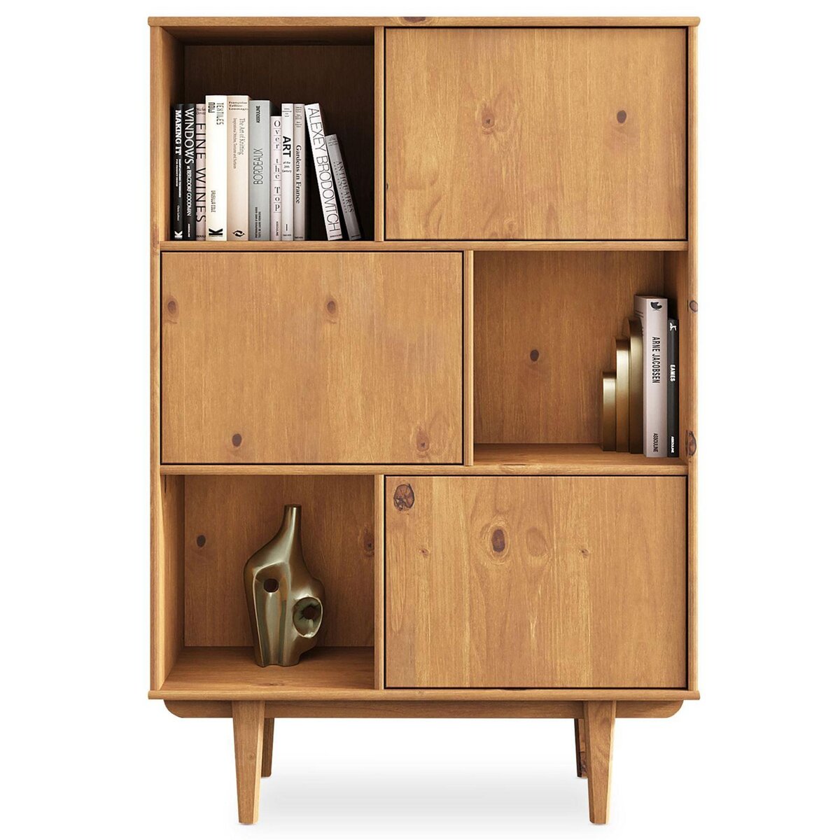 IDIMEX Buffet haut SIMONA H 139 cm en bois massif
