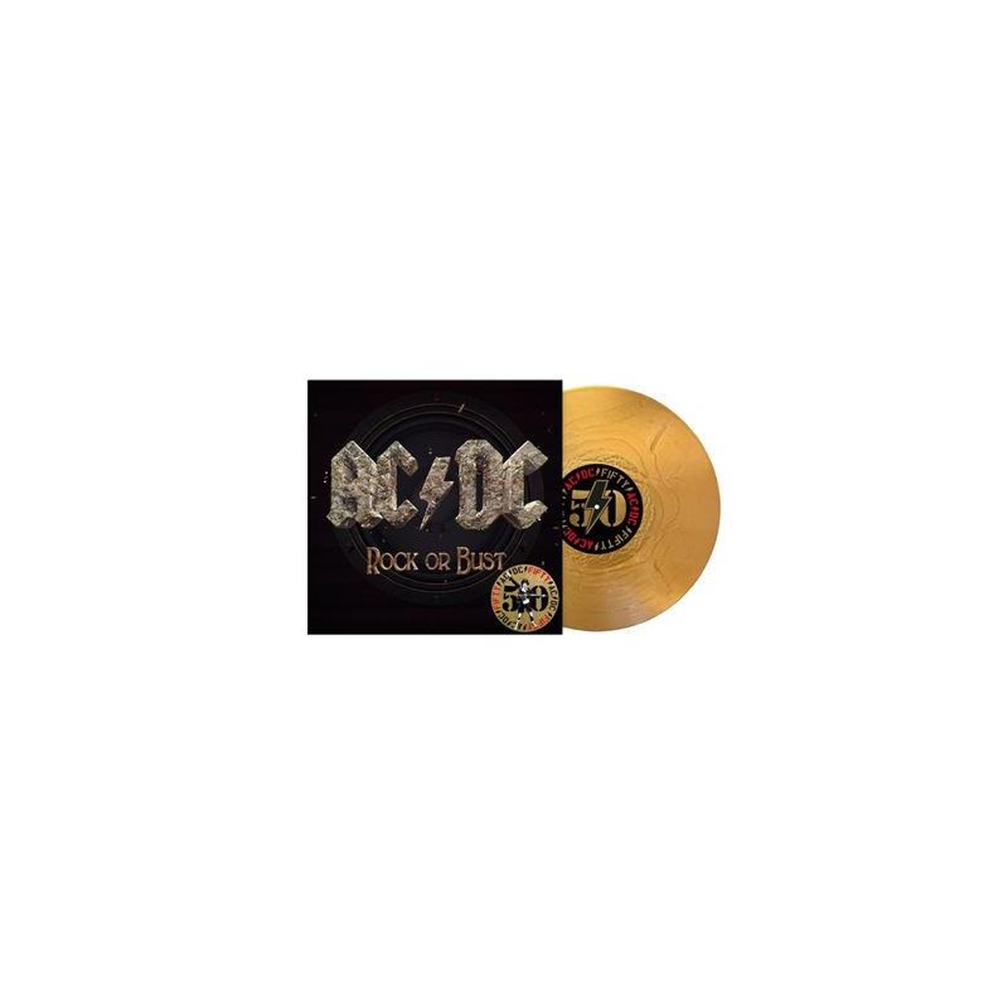 COLUMBIA Vinyle 33t ac/dc rock or bust édition anniversaire 50 ans vinyle doré