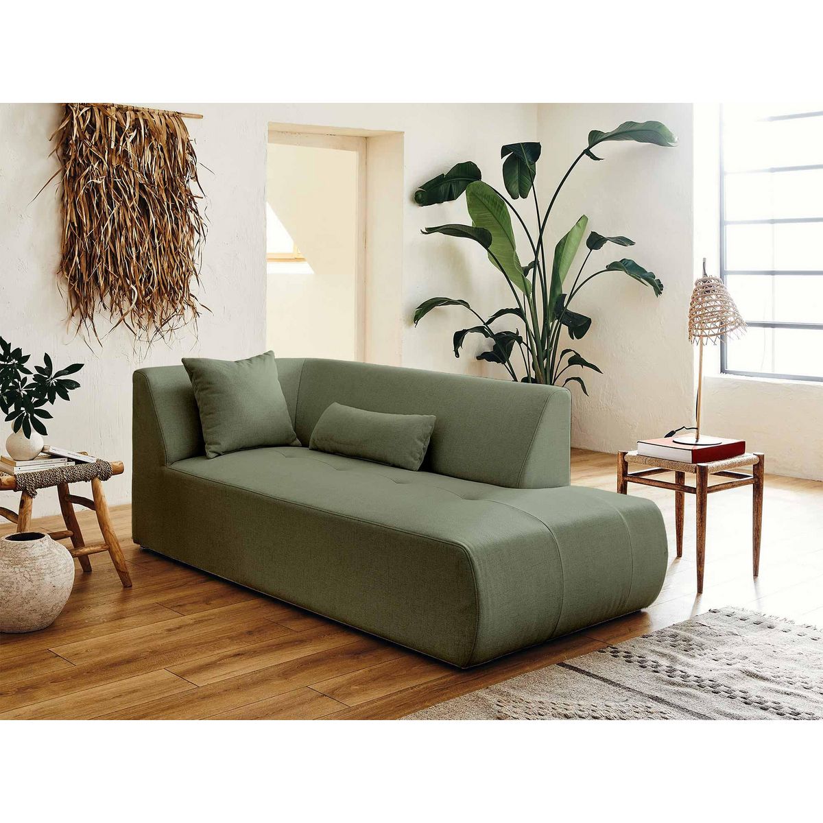 LISA DESIGN Onyx - canapé modulable d'angle droit 5 places - en tissu