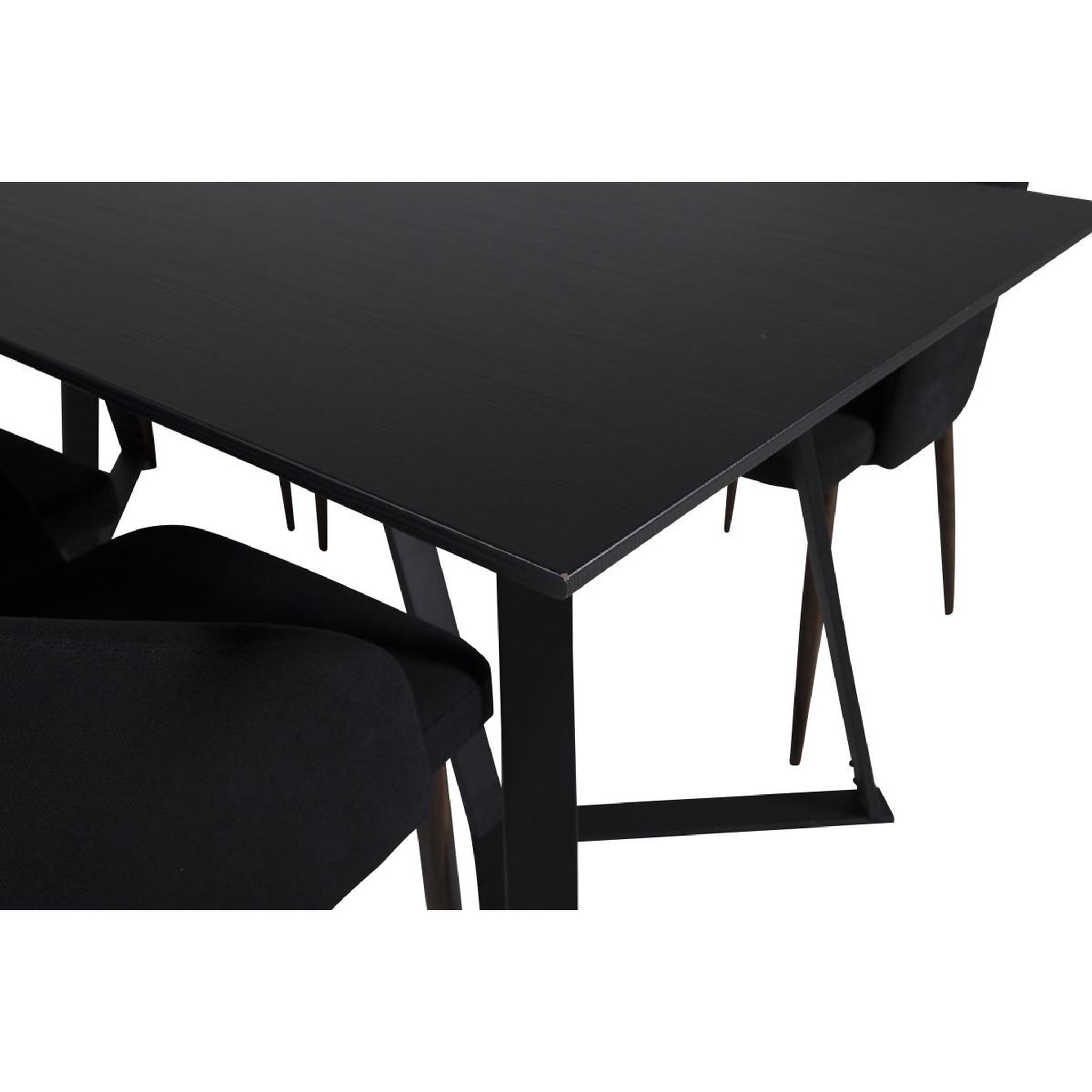 Voir la diapositive 4 : Paris Prix Ensemble table à manger & 6 chaises  marina & arch  180cm noir