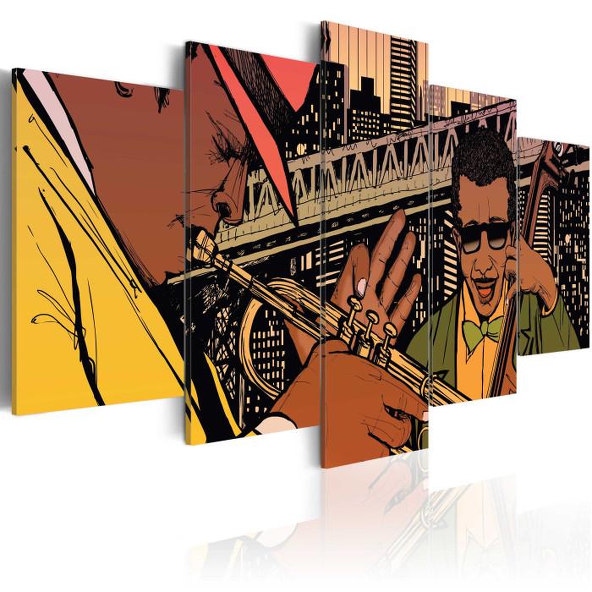 Paris Prix Tableau Imprimé  Jazz à NYC. Coloris disponibles : Multicolore