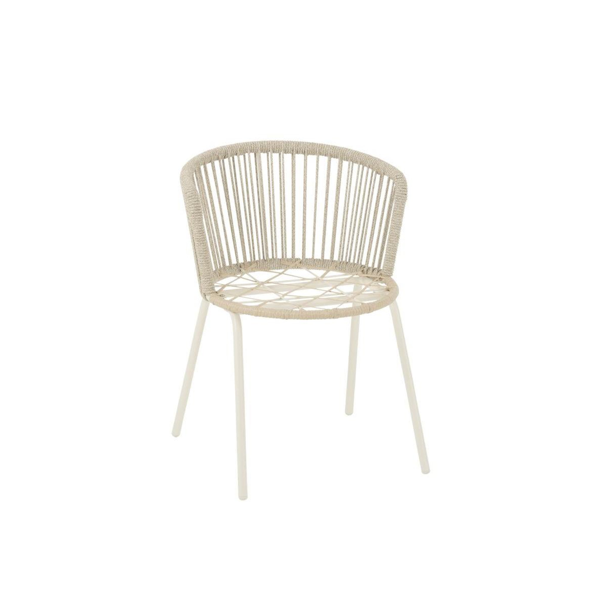 Voir la diapositive 5 : J-LINE Chaise design corde  toa  75cm gris