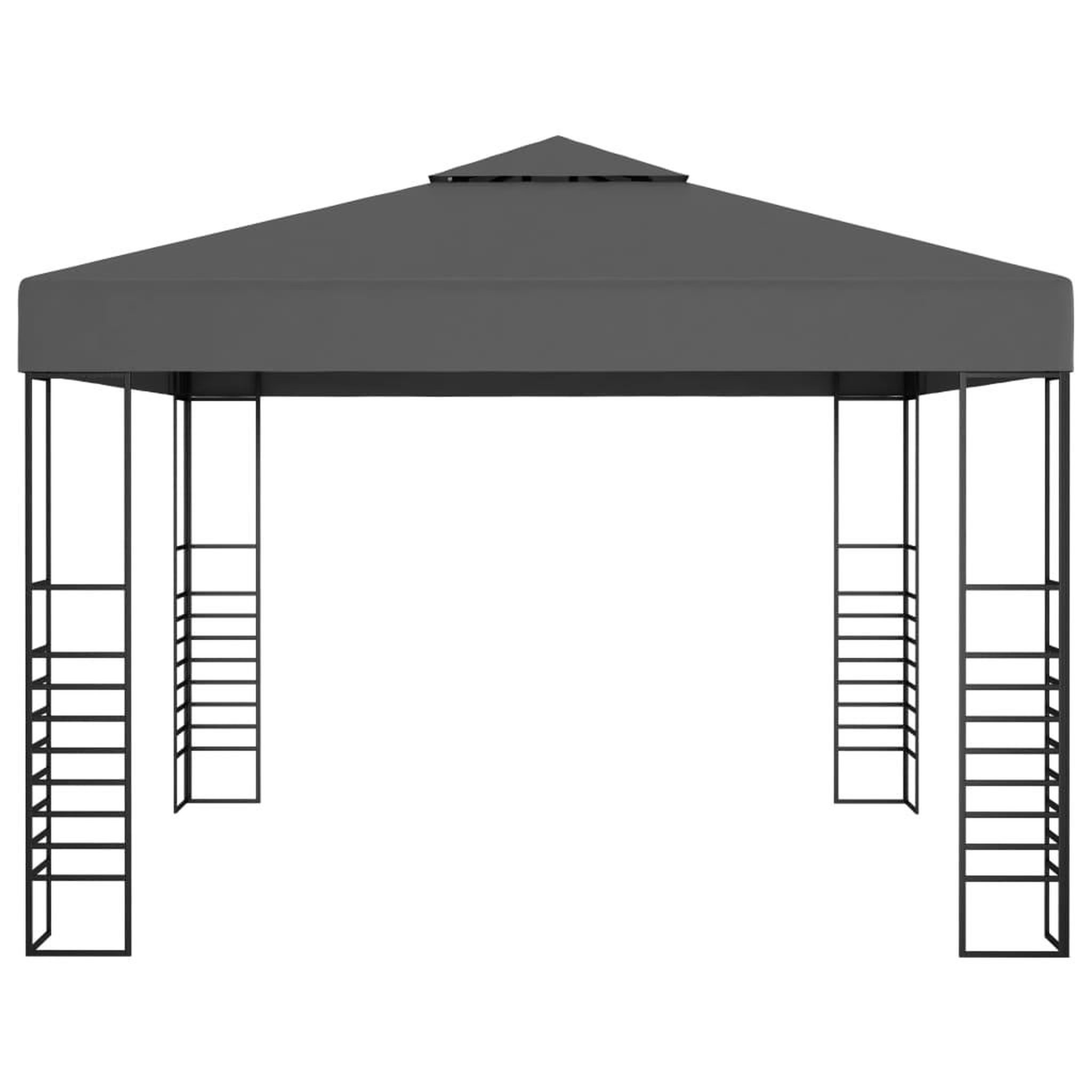 Voir la diapositive 4 : VIDAXL Chapiteau de jardin avec lumieres LED 3x3 m Anthracite