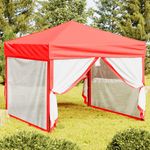 VIDAXL Tente de reception pliable avec parois Rouge 3x3 m