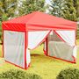 Voir la diapositive 1 : VIDAXL Tente de reception pliable avec parois Rouge 3x3 m