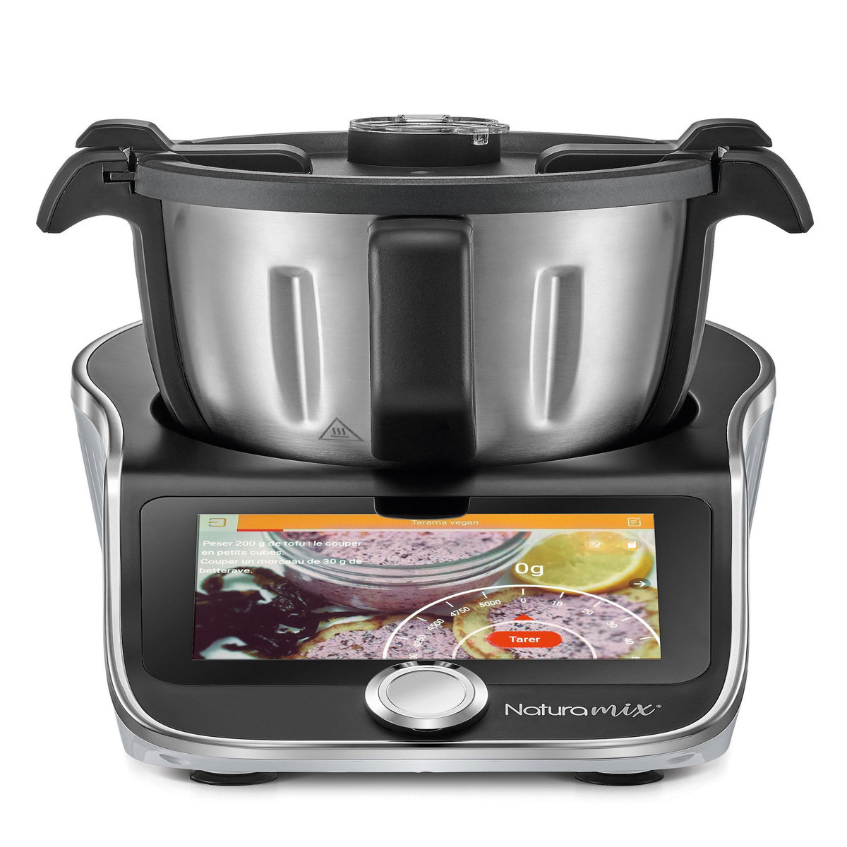 NATURAMIX Robot cuiseur multifonctions avec bol xl,balance intégrée et écran tactile +800 recettes - robot cuiseur xl