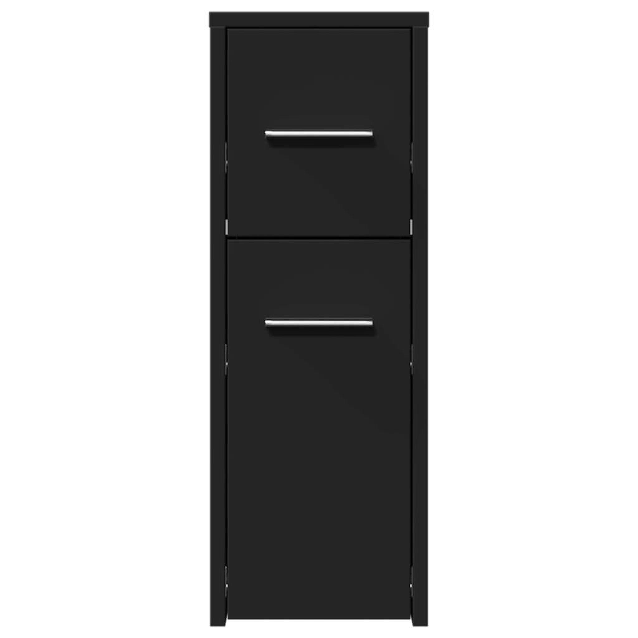 Voir la diapositive 4 : VIDAXL Armoire de salle de bain etroite avec roulettes noir