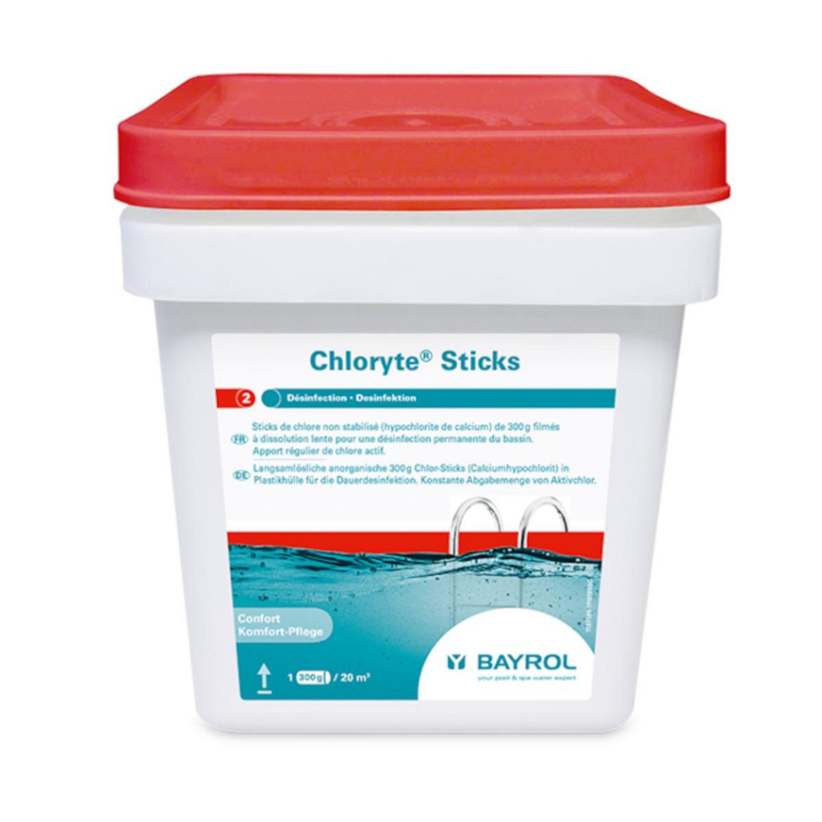 Bayrol Chlore lent chloryte sticks 300g - 4,5kg - chlorytesticks