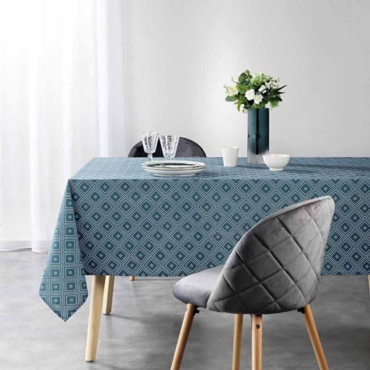 Paris Prix Nappe Rectangulaire  Idylle  140x240cm Émeraude