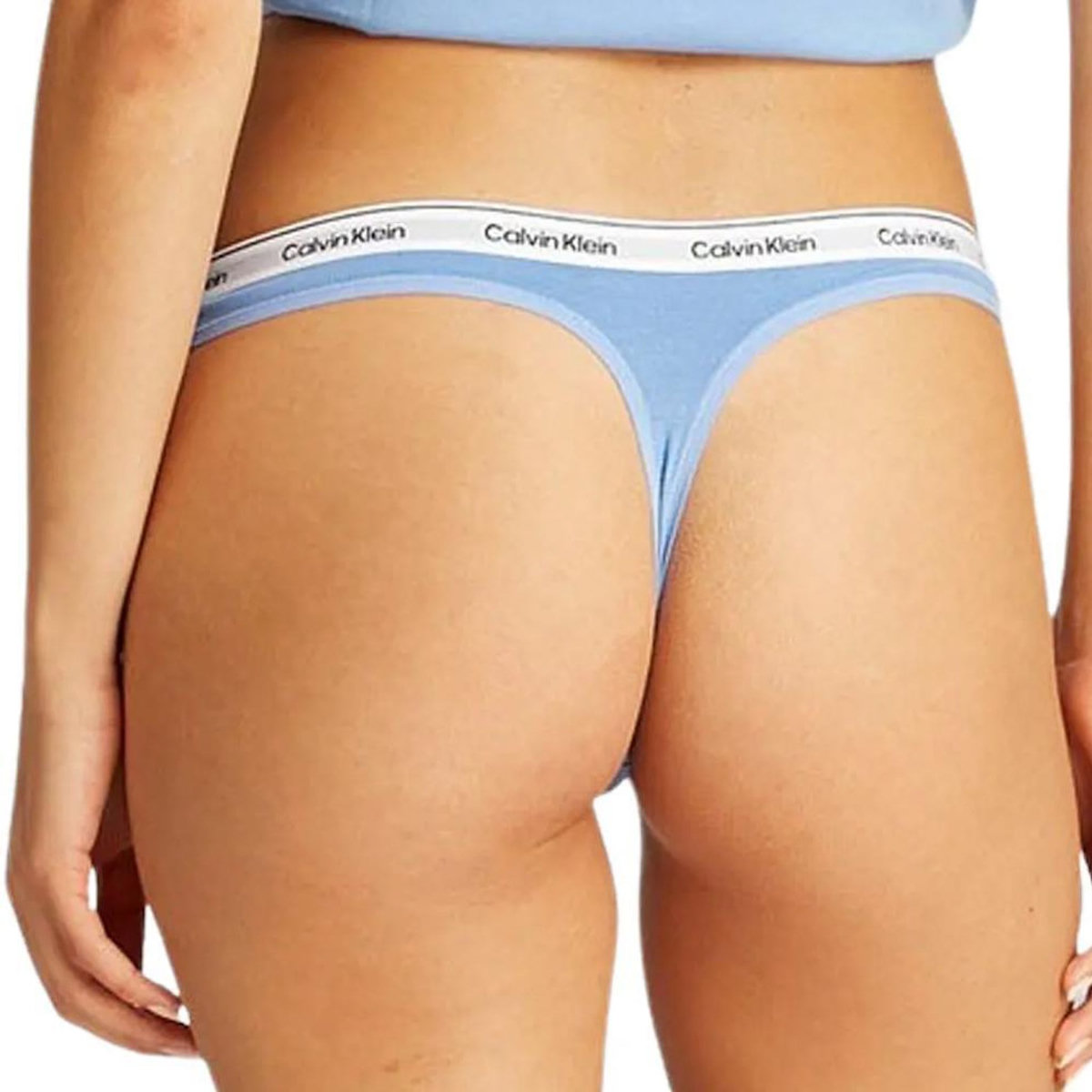 CALVIN KLEIN JEANS X3 Strings /Bleu Femme Calvin Klein Thong