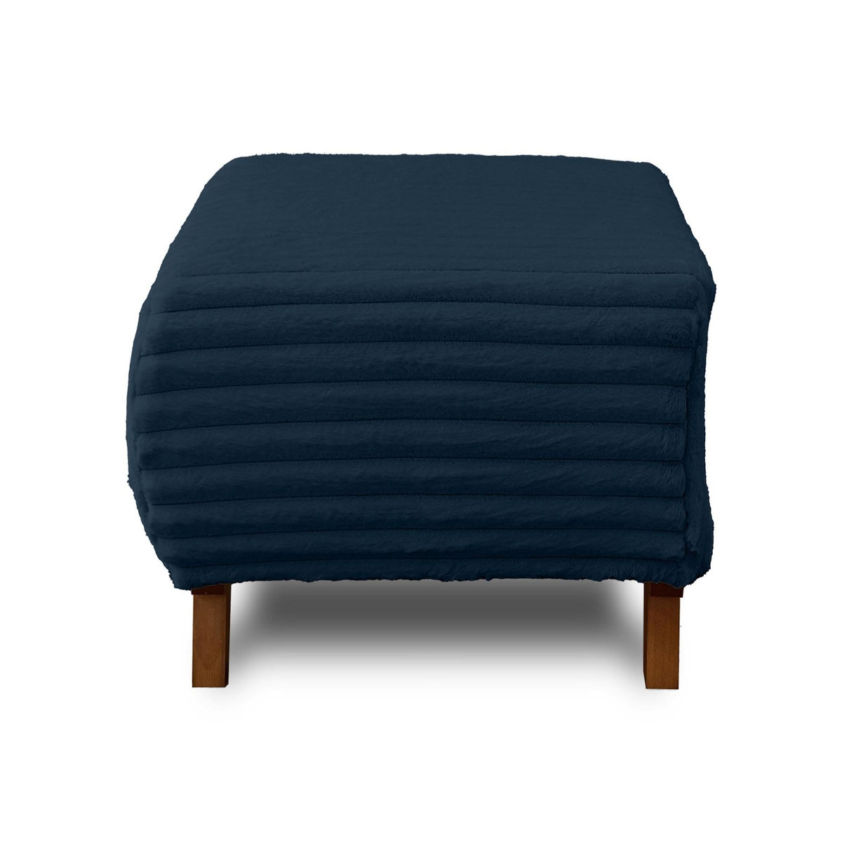 BEST MOBILIER Cristal - pouf modulable - 65 cm - en fausse fourrure côtelée