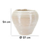 Voir la diapositive 5 : Paris Prix Vase Rond en Céramique  Perly  27cm Blanc