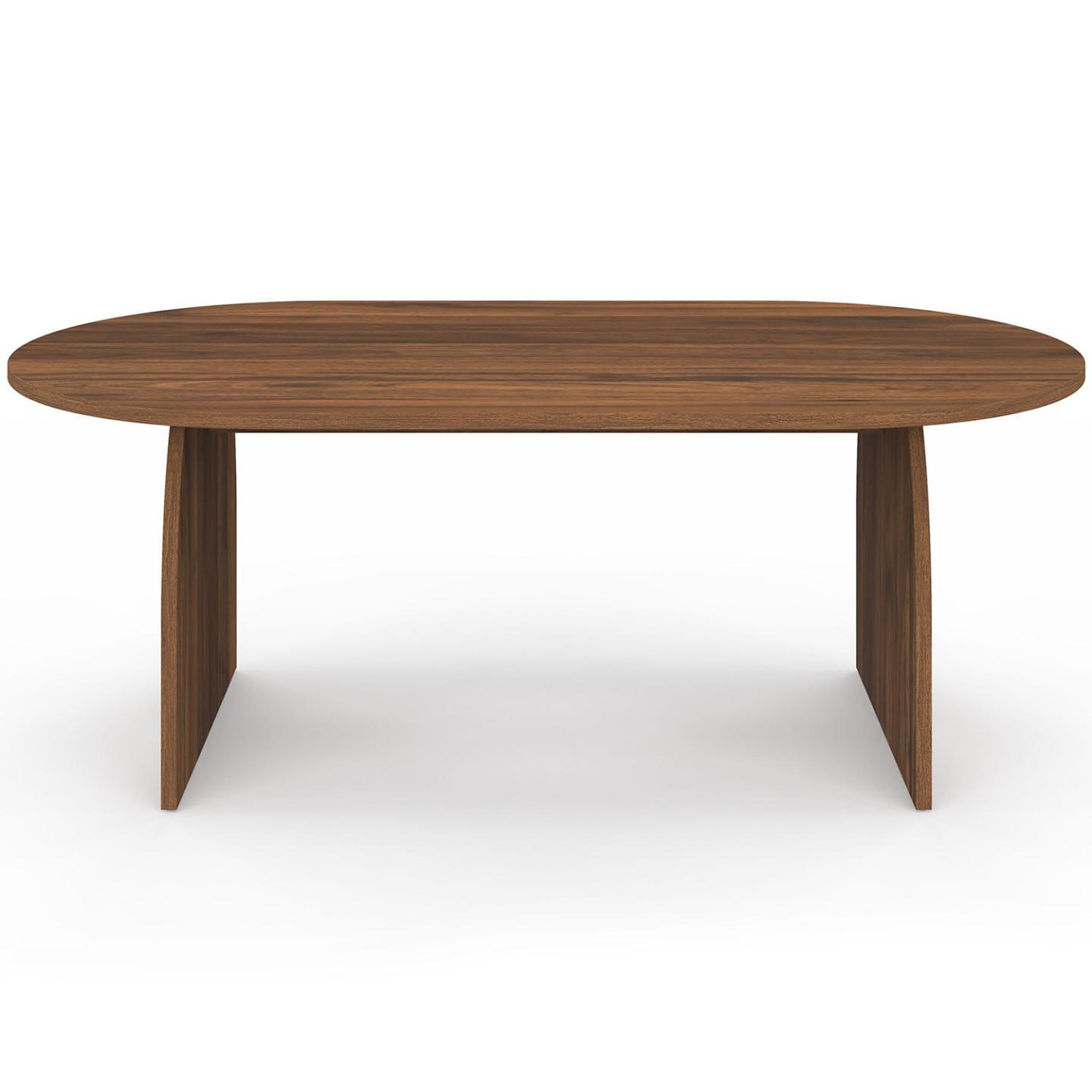 Voir la diapositive 3 : ID MARKET Table basse japandi ovale edith 110 cm bois effet noyer
