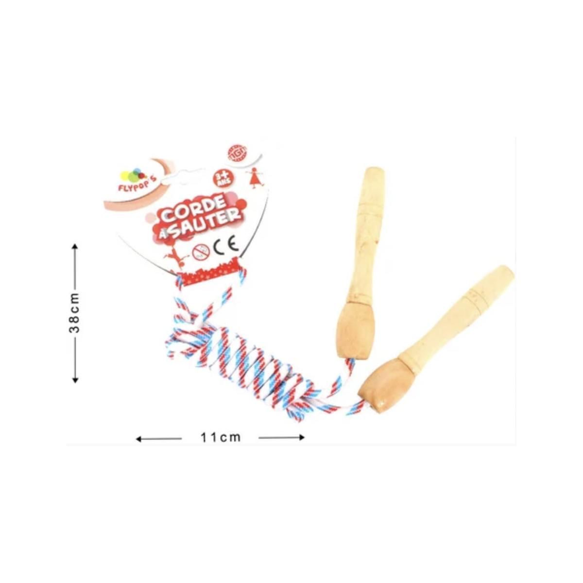 MGM Corde a sauter avec poignée en bois
