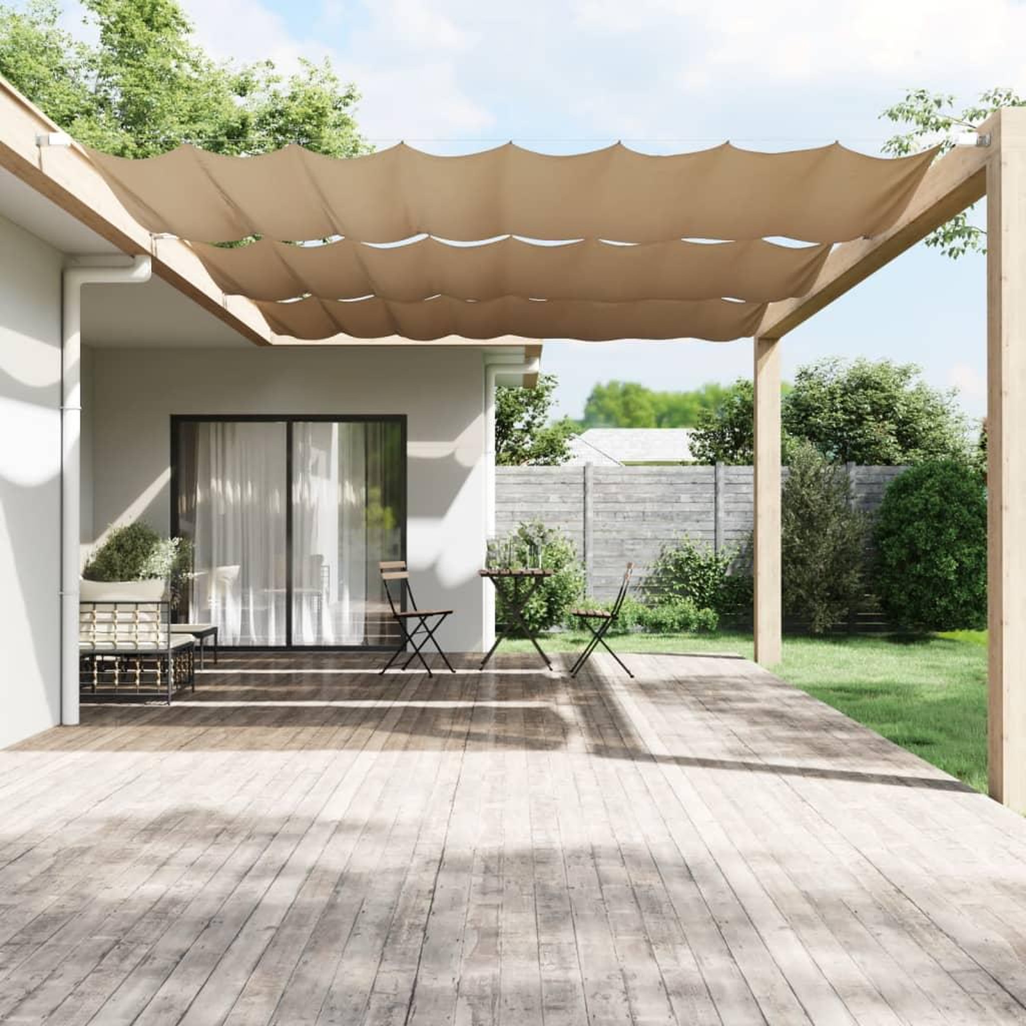 Voir la diapositive 1 : VIDAXL Auvent vertical Taupe 250x420 cm Tissu oxford