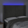 Voir la diapositive 4 : VIDAXL Tete de lit a LED Gris fonce 147x16x118/128 cm Velours