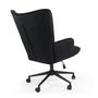 Voir la diapositive 4 : Paris Prix Fauteuil de Bureau Velours  Verner  96cm Noir