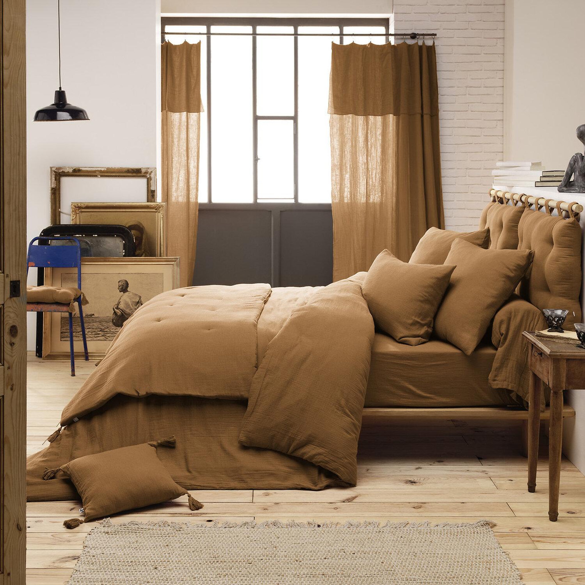 Voir la diapositive 4 : Home collection Taie d'oreiller 100% gaze de coton