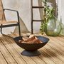 Voir la diapositive 2 : SWEEEK Braséro bois Ø56cm - Lavo noir - Chauffage extérieur en fonte. feu de bois. brasier