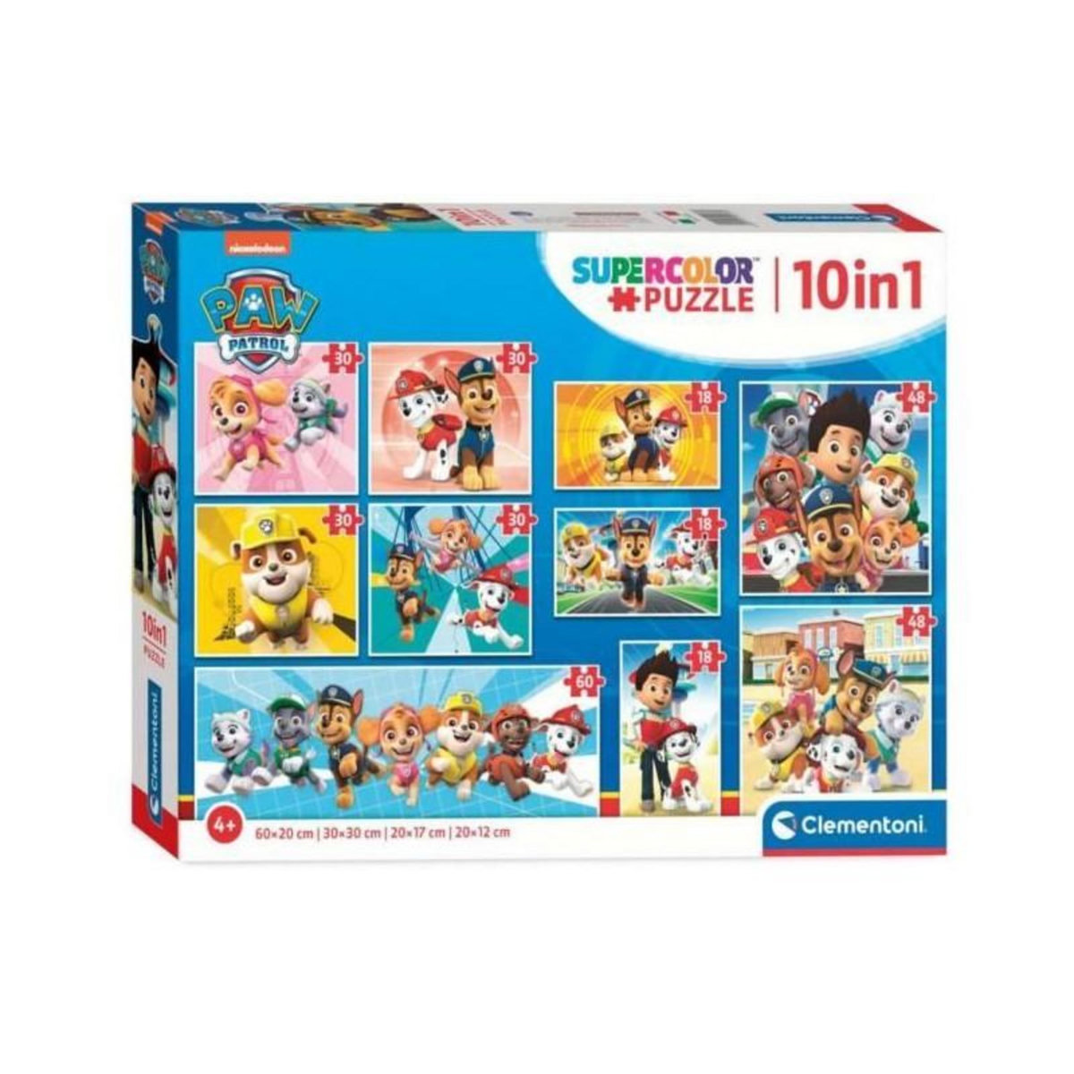 CLEMENTONI Clementoni - Puzzle Enfant 10 en 1 - Pat' Patrouille - Fabriqué en Italie