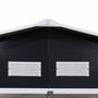 Voir la diapositive 4 : SWEEEK Abri de jardin en métal - Boulonnais - 10.85m² gris anthracite et blanc - Cabane à outils avec deux portes coulissantes. kit de fixation sol inclus. maison de rangement. remise