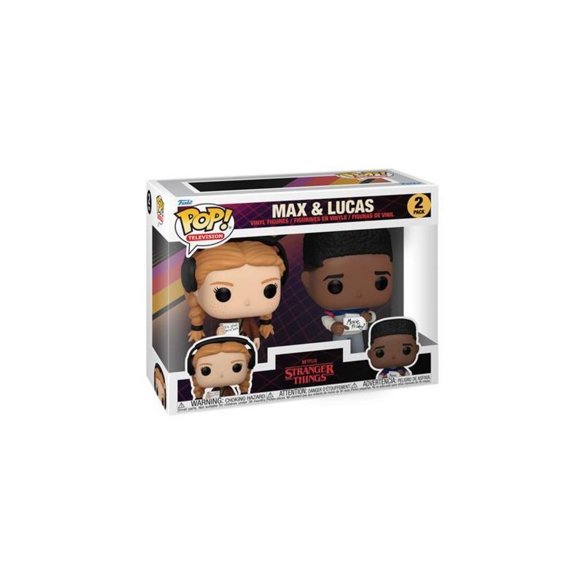 Funko Pack 2 Figurines Funko Pop TV Stranger Things S4 Max & Lucas