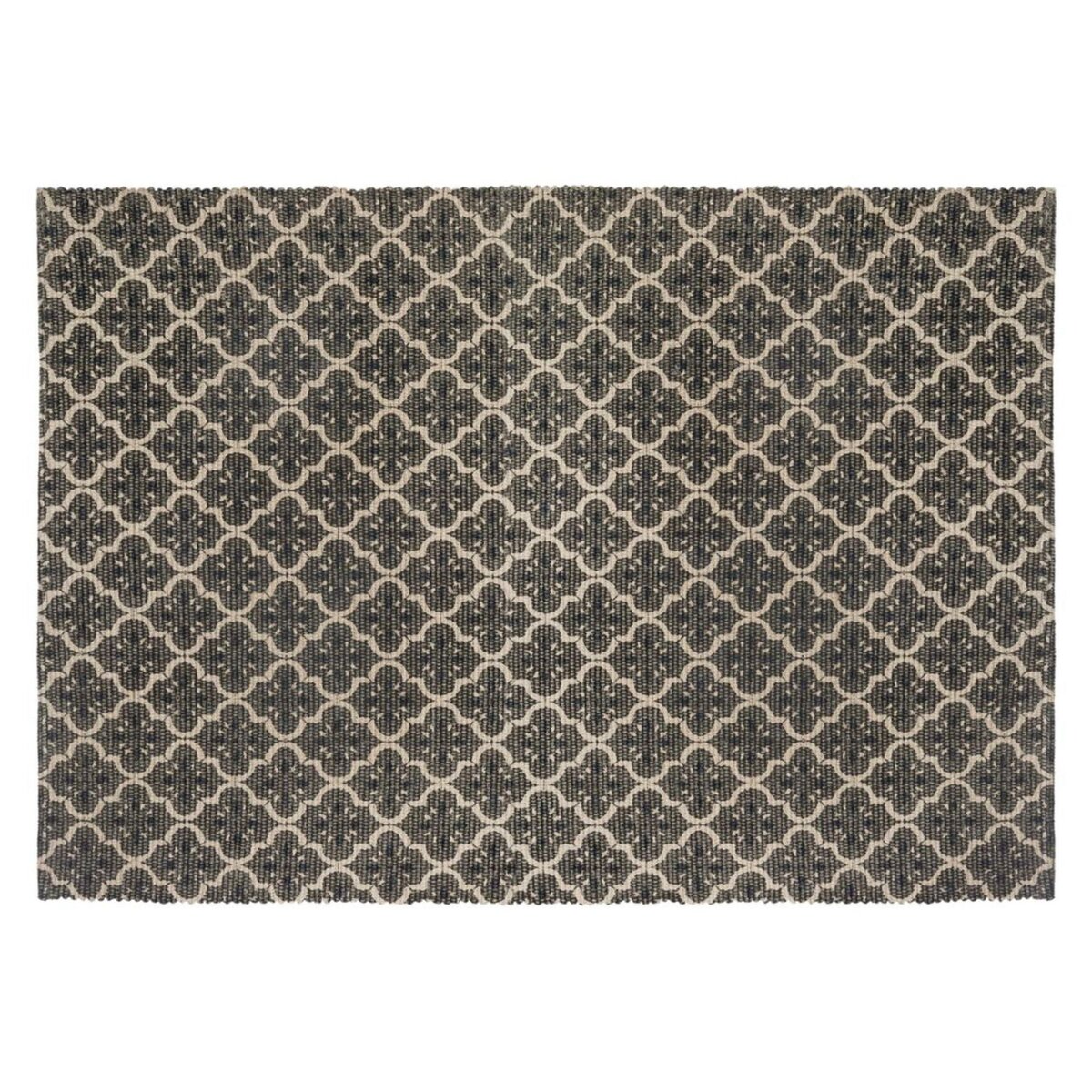 ATMOSPHERA Tapis déco imprimé forme rectangulaire en coton motif faïence 
