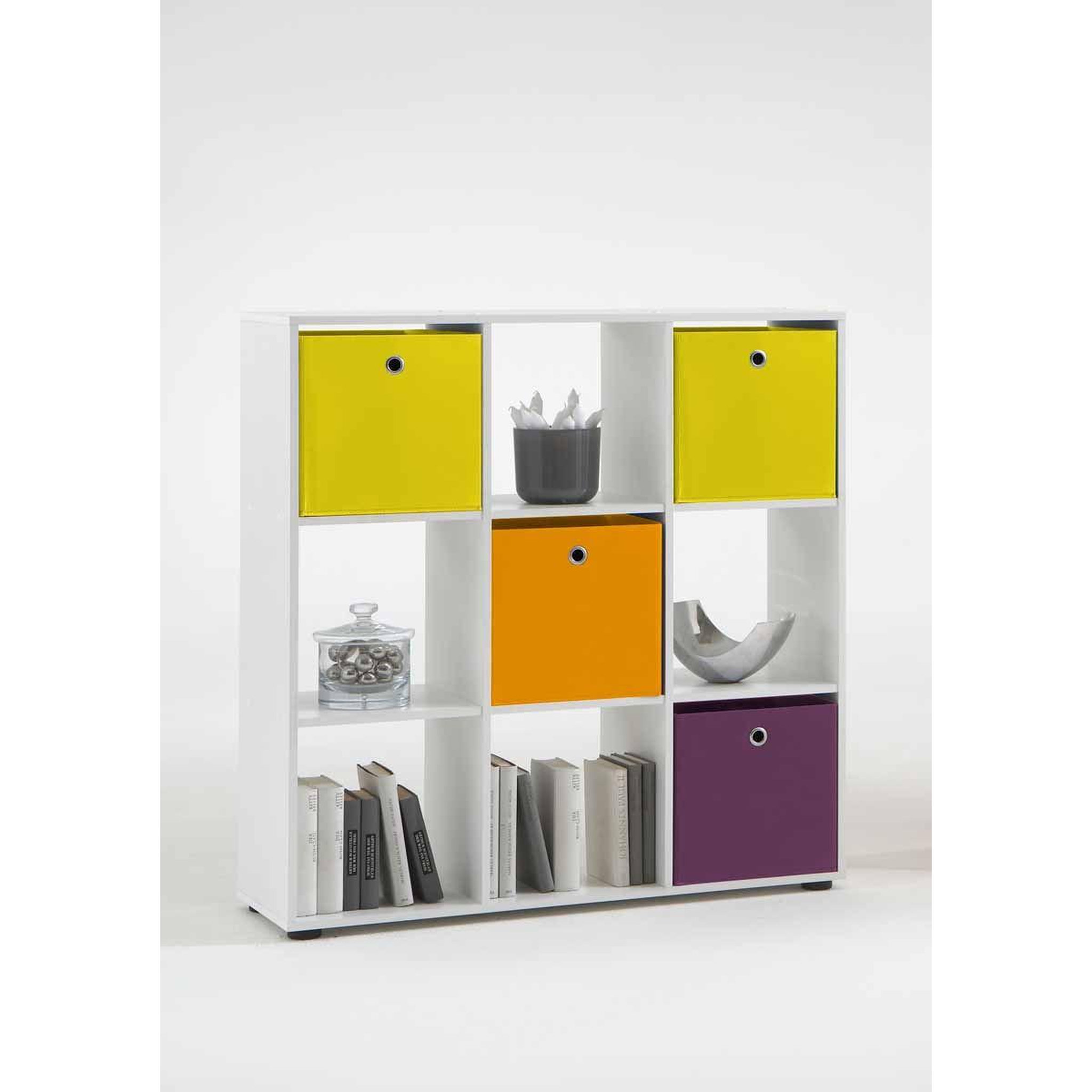 Voir la diapositive 3 : Paris Prix Étagère 9 cases design  gaman  108cm blanc