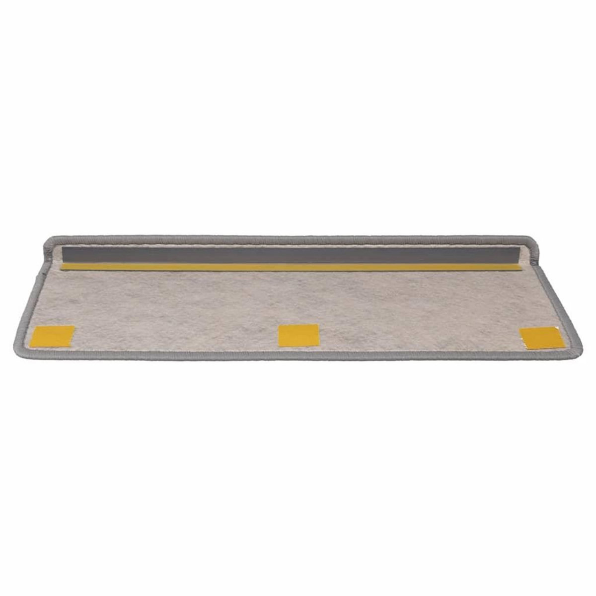 VIDAXL Tapis d'escalier autocollants 30 pcs 65x21x4 cm platine