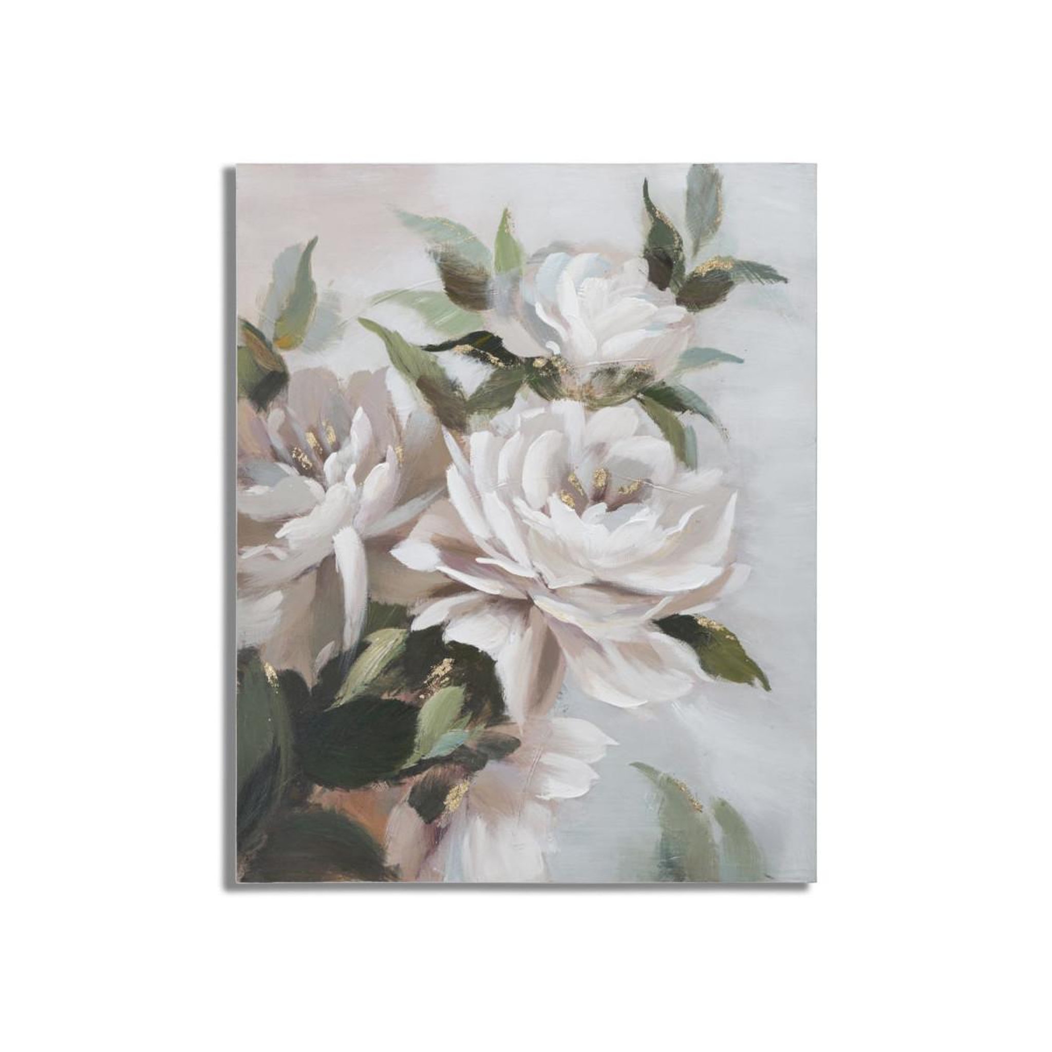 Paris Prix Toile peinture déco  flower & leaf  80x100cm multicolore