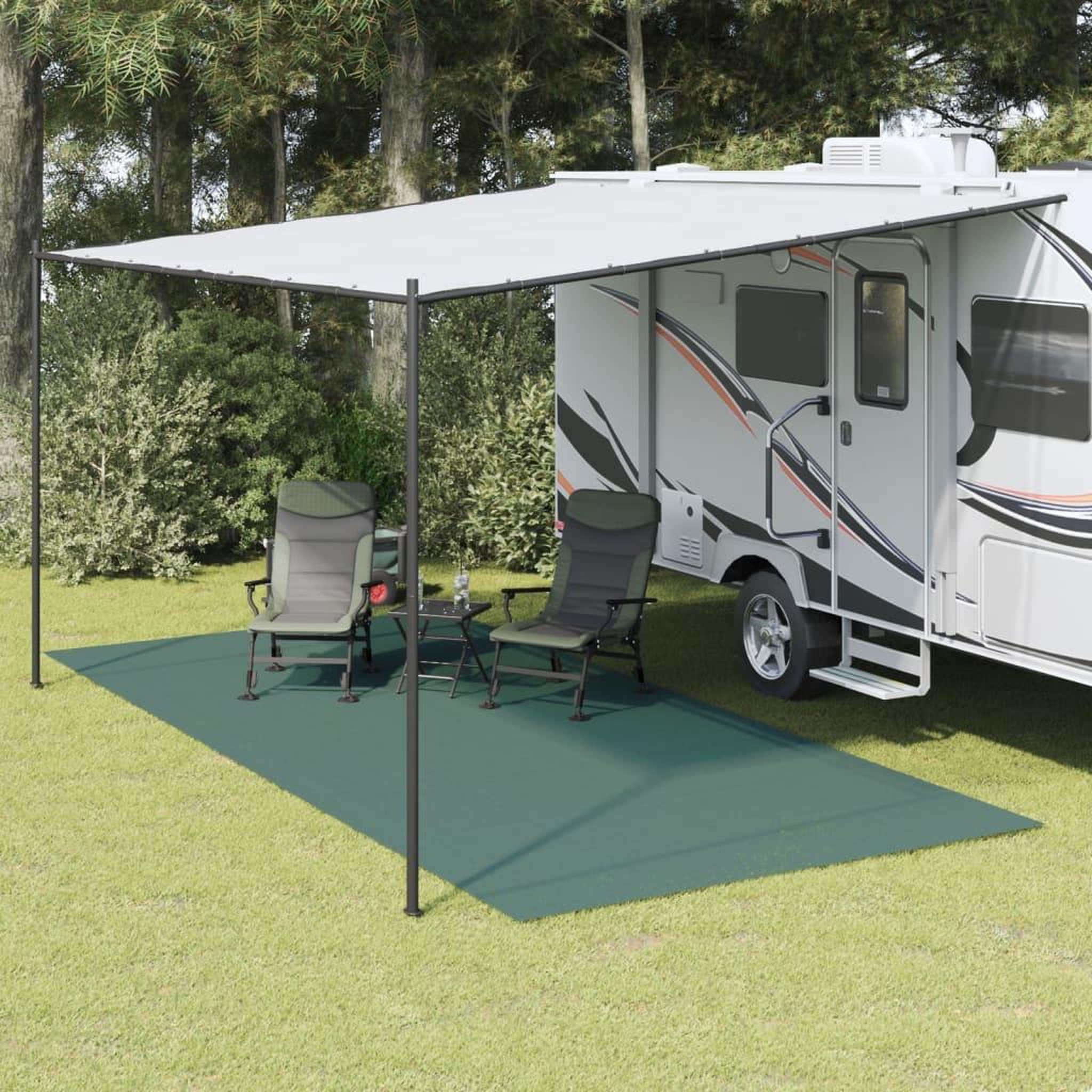 VIDAXL Tapis de tente vert 5,5x2,5 m