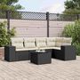 Voir la diapositive 1 : VIDAXL Salon de jardin 6 pcs avec coussins noir resine tressee
