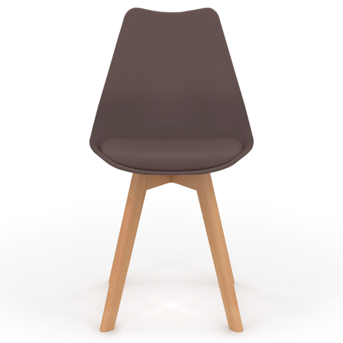 ID MARKET Lot de 6 chaises scandinaves SARA mix color taupe, beige et blanc