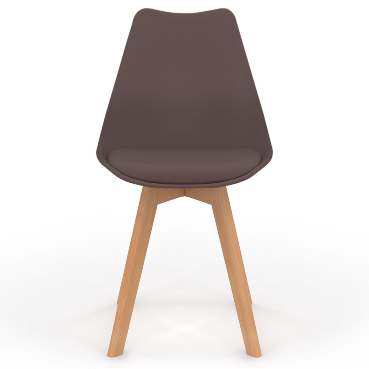 ID MARKET Lot de 6 chaises scandinaves SARA mix color taupe, beige et blanc